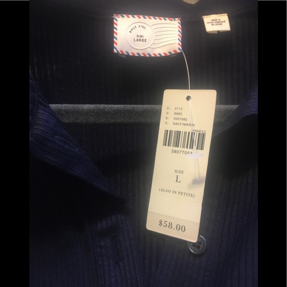 ANTHROPOLOGIE WESTWOOD POSTMARK BUTTON DOWN TOP - Picture 7 of 7